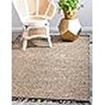 thumbnail image 2 of Unique Loom 3142761 4 x 6 ft. Assam Braided Jute Rectangular Rug, Natural, 2 of 4