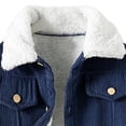 thumbnail image 5 of Swuxness Toddler Boy' Fleece Fall Jackets Long Sleeve Solid Color Thickened Mid-Length Warm Coat, 5 of 5