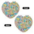 thumbnail image 2 of Pofeuu SpongeBob SquarePants for Portable Pocket Makeup Mirror PU Cover Compact Travel Mirror with Normal and Magnifying Double Sided Glass-Round Shape-Heart Shape, 2 of 9