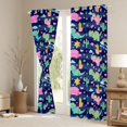 thumbnail image 3 of Erosebridal Colorful Dinosaur Blackout Curtains Set of 2 (52x84 Each),Cartoon Dino Cute Rainbow Window Curtains For Boys Girls, 3 of 7