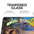 thumbnail image 2 of Rivers Edge Products Large 12in x 16in Decorative Tempered Glass Cutting Board, Hypoallergenic, Non Slip, Textured Surface Chopping Board for Kitchen, Cabin in the Woods, Spring Arrivals, 2 of 5