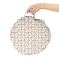 thumbnail image 2 of Beige Round Floor Cushion with Handle, Swirling Leaves Motifs Regular Curved Baroque Floral Design Retro Old World in Mod Art, Decorative Pillow for Living Room & Dorms, 18" Round, Beige, by Ambesonne, 2 of 4