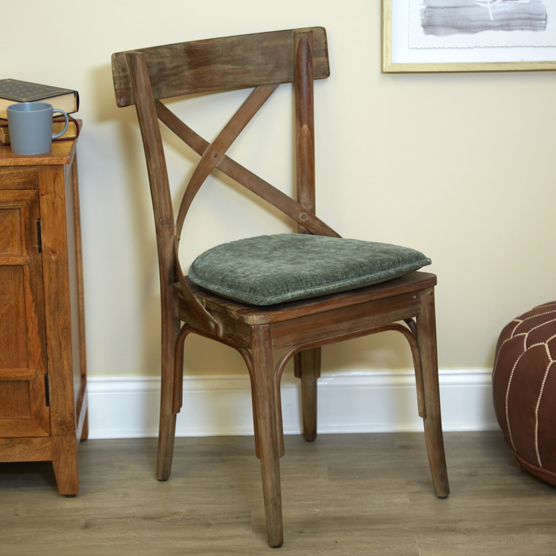 Gripper Non Slip 15" x 16" Bowler Green Chair Cushion