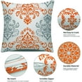 thumbnail image 6 of Decorative Throw Pillow Covers 20x20 inch Set of 4,Orange and White Modern Simple Square Pillow Case Cushion Cover for Sofa Couch Farmhouse Outdoor Living Room, 6 of 6
