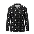 thumbnail image 3 of Garronmavis Women's Long Sleeve Golf Tennis Shirt 1/4 Zip Collar Workout Sports Workout Tops Athletic Shirt, Golf Ball Print, Size XS, 3 of 7