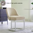 thumbnail image 5 of Leick Home Barrel Back Dining Chairs with Metal Base, Oatmeal/Pewter (Set of 2), 5 of 18