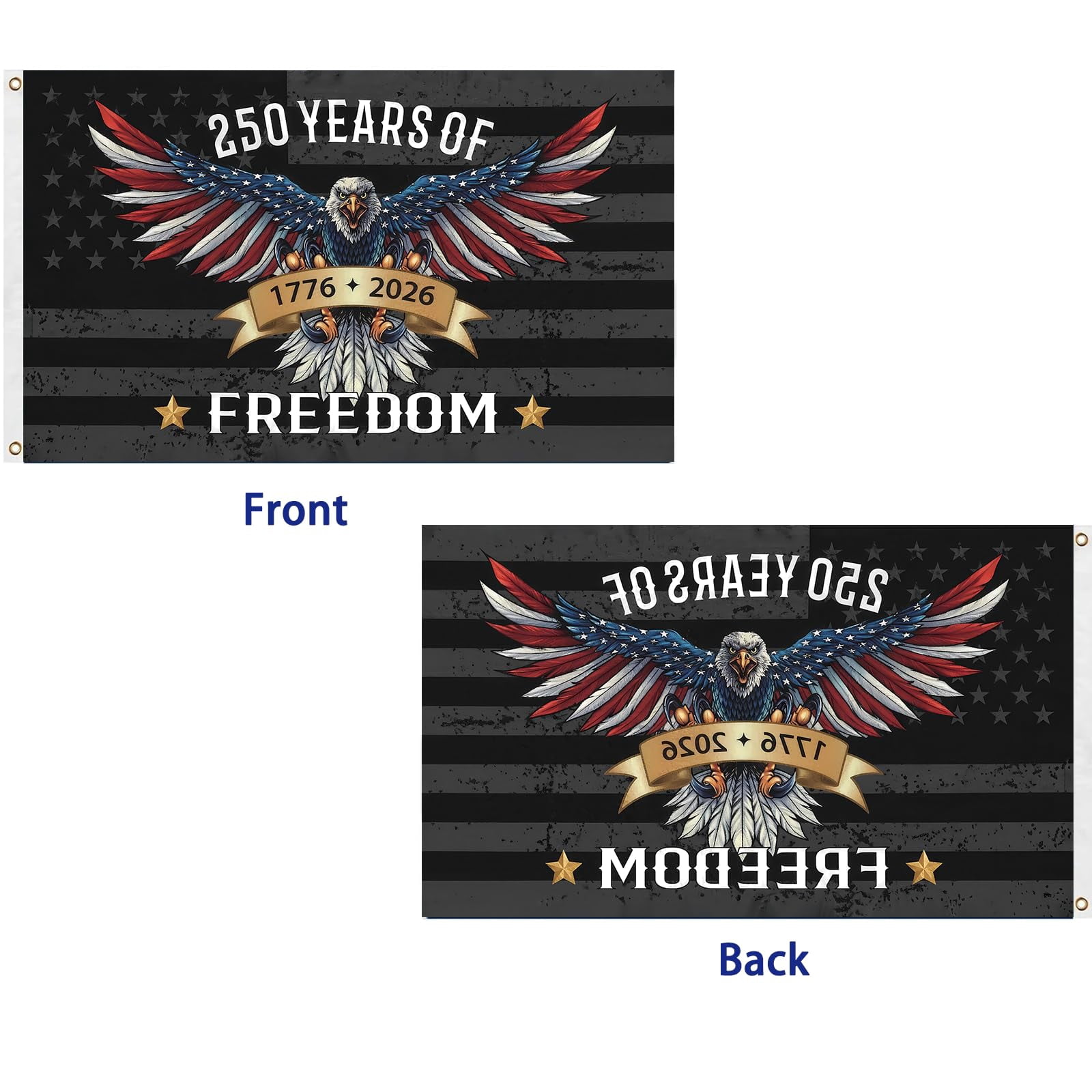 250 Year American Anniversary Flag 250th Anniversary Usa Flag Patriotic 4th of July Independence Day 1776-2026 Yard Flags For Outside 3x5 Ft Outdoor Banner Decorations