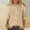 Beige, variant on EchfiProm Tops for Women Blue 3/4 Sleeve Pullover Crew Neck Loose Fit Dressy Graphic Shirts