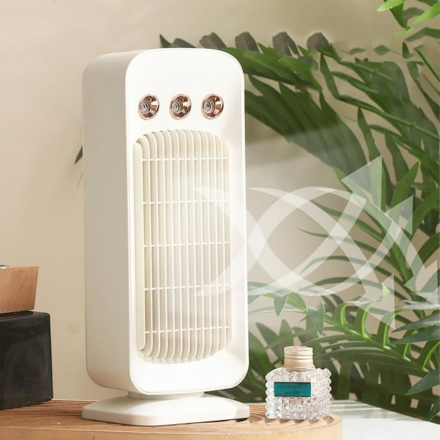 Ventilador circulante de nebulización de escritorio | Batería recargable de 2000 mAh | Ventilador de escritorio oscilante con spray | Motor silencioso de 3 velocidades | Carga USB tipo C | Tanque de
