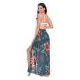 thumbnail image 3 of FORMRS Womens Long Sarong Beach Wrap Semi-Sheer Bikini Skirt Bathing Swimsuit Cover Up, Floral Christmas, 3 of 7