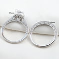 thumbnail image 6 of Newshe Wedding Rings for Women Engagement Ring Set 925 Sterling Silver 2.4Ct Round White AAAAA Cz Size 6, 6 of 7