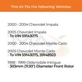 thumbnail image 2 of Max Advanced Brakes - Brake Kit for 2000-2004 2005 Chevy Impala Monte Carlo 1998 1999 Oldsmobile Intrigue Front and Rear Replacement Cross Drilled Disc Brake Rotors and Ceramic Brake Pads, 2 of 9