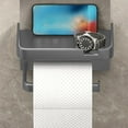 thumbnail image 5 of tzyudk Bathroom Mobile Phone Rack No Punching Paper Towel Storage And Storage Rack Household Roll Up Paper Box Suction Paper Box Wall Mounted Affordable Useful Dark Gray Plastic, 5 of 6