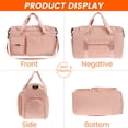 thumbnail image 4 of Sac de Sport de Voyage Sac Weekender pour Femmes Pliable Séparation du Sec et du Mouillé Sac Fourre-Tout de Sport Sac de Gym Portable Pliable Sac de Sport de Gym Imperméable Bagage de Cabine pour la Nuit pour Voyage Usage Quotidien Gy, 4 of 7