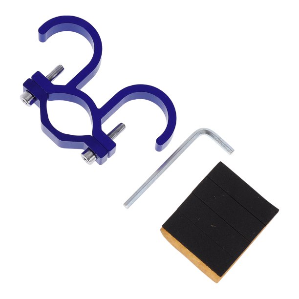 Gancho colgante para motocicleta Arco Soporte para casco de motocicleta Equipaje Bolsa para scooters bicicletas Aleación de aluminio Azul 1 juego llave hexagonal junta 78.5mm