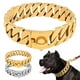 thumbnail image 4 of Collar de cadena de eslabones cubanos para perros grandes, gargantilla de Metal de acero inoxidable, resistente, con hebilla, 32MM de ancho, 4 of 4