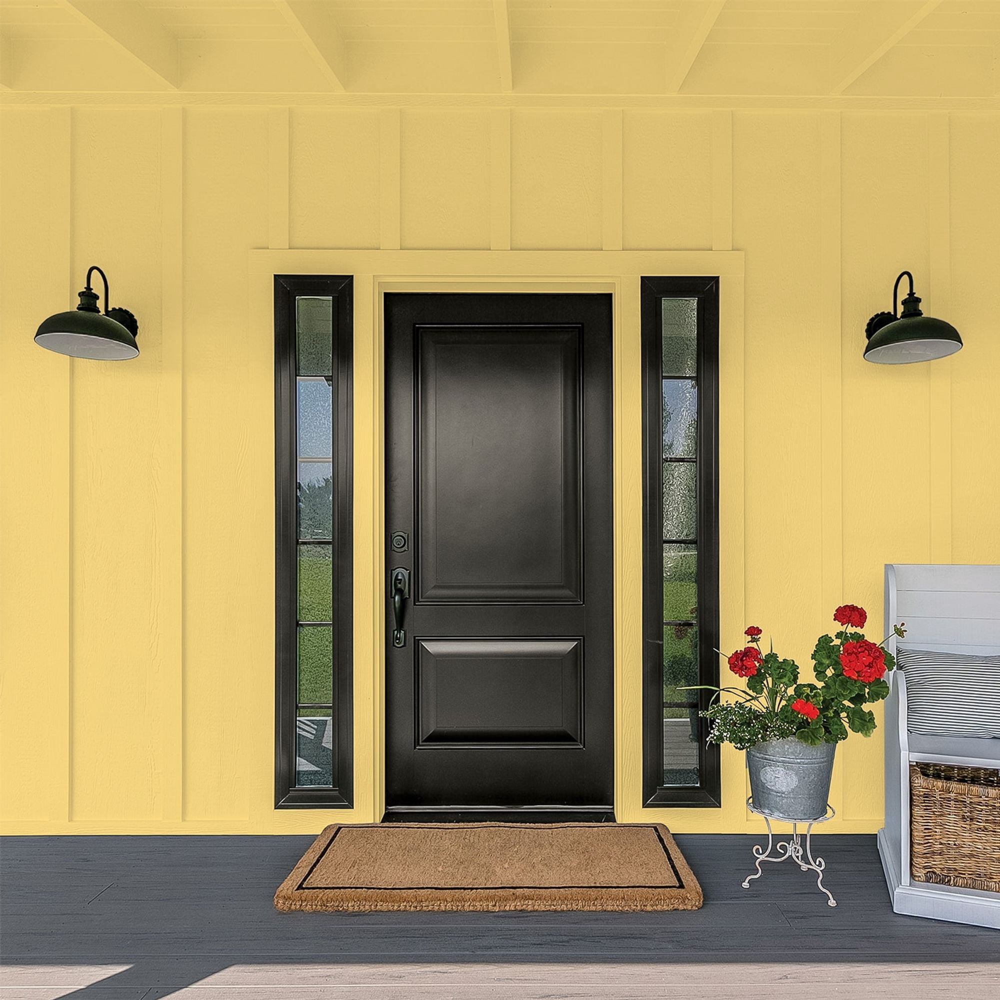 Glidden Fundamentals Tropical Siesta Flat Exterior Paint and Primer, 1 Gallon