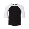thumbnail image 1 of Camiseta de béisbol de manga 3/4 Bella lienzo para niños pequeños 4T Negro/Blanco 3200T, 1 of 1