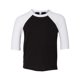 thumbnail image 1 of Bella + Canvas camiseta de béisbol de manga 3/4 para niños pequeños, 2 camisetas, negro/blanco bella lienzo 3200T, 1 of 1