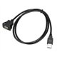thumbnail image 5 of Paquete de 2 cables de extensión de montaje empotrado USB 3,0 de un solo puerto cuadrado con bucle para salpicadero de coche, camión, barco, motocicleta, 3 pies, 5 of 5