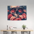 thumbnail image 2 of Picia Skull With Roses And Sunglasses Pattern Tapestry-Tapestries for Bedroom Living Room Dorm(29x37"), 2 of 8