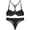 Black, variant on Women Lace Lingerie Set Adjustable Thin Straps Front Closure Push Up Bra Thong Panty Soft Breathable Floral Lace Daily Wear Honeymoon Dates Romantic Bedroom Occasions