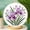 A, variant on Book Flower Tea Cross Stitch Kit for Adults, DIY Handmade Home Decor Ornament, Fresh Literary Themed Starter Set, Wall Hanging Pendant Gift