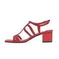 thumbnail image 3 of Lady Couture Devine Rhinestone Block Heel Dressy Sandal, Red, 4, 3 of 5