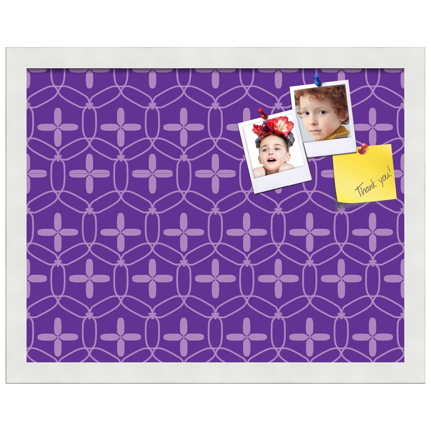 PinPix ArtToFrames 16x12 Custom Cork Bulletin Board    Poster Board Has a Fabric Style Canvas Finish, Framed in Satin White Frame (PinPix-598)