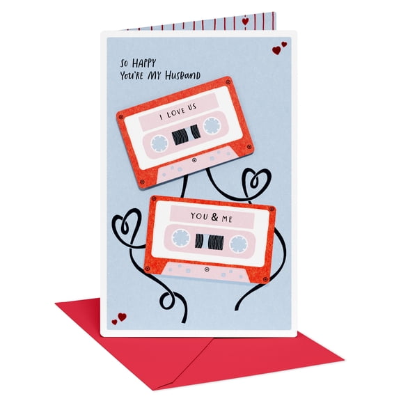 American Greetings Valentine's Day Card for Husband (Cassette Tapes)