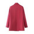 thumbnail image 5 of Babysbule Fall Jackets for Women Women's Fashion Solid Color Long Sleeve Button Suit Coat Long Sleeve Hatless Casual Coat/Jacket Women's Tops Blouse, 5 of 5