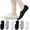6 Pairs, Black+white+grey, variant on No Show Socks Women Cotton Low Cut Flat Boat Liner Socks Non Slip 12 Pairs 6 Pairs