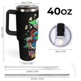 thumbnail image 2 of Killer Klowns from Outer Space Clown Large Capacity Car Cup, 40oz Stainless Steel Travel Mug With Handle, Double Layer Vacuum Insulated Cup, Coffee Cup , With Lid And Straw, Best Festivals Gift, Hall, 2 of 8