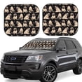 thumbnail image 1 of Lukts French Bulldog Print 2 Piece Car Sun Shade Windshield,Foldable Car Shade Front Windshield with Keeps Your Vehicle Cool-Small, 1 of 6