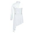 thumbnail image 4 of MSemis Kids Girls Lyrical Dance Costume Floral Lace Contemporary Dance Dress White 14, 4 of 6