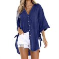 thumbnail image 1 of Ropa Vintage Y2k para mujer, camisetas para mujer, camisas para mujer, moda informal, elegante, suelta, cómoda, ropa de calle sólida, 1 of 4