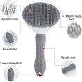 thumbnail image 4 of Pets Slicker Brush Cat Grooming Massage Comb Dogs Self Clean Shedding Brush One Button Removes Loose Undercoat Mats Tangled Hair, 4 of 5