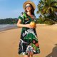 thumbnail image 4 of Balery Dinosaur Skeleton Vestidos sueltos de manga corta para mujer, vestidos de verano 2025, vestidos casuales de corte A con vuelo., 4 of 6