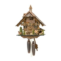 Cuckoo Clock Black forest house,moving seesaw