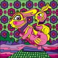 thumbnail image 2 of Green, Howie 26x26 White Modern Wood Framed Museum Art Print Titled - Hoppy Bunnies Toy, 2 of 4