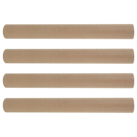 Masteelf 4pcs Cardboard Shipping Tube Heavy-Duty Mailing Tubes with Caps Round Reusable Documents Carrier Artwork Holder Long Shipping Tubes