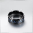 thumbnail image 4 of Bague en Acier Titane Haute Demande Élégante - Design en Fibre de Carbone Durable - Résistant aux Rayures 835 Argent 13, 4 of 6