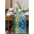 thumbnail image 4 of ERUNPONLY Spring Floral Table Runner - 70 Inch Long Modern Oil Painting Farmhouse Flower Cotton and Linen Blended Dress Scarves Farmhouse Table Runner for Kitchen Dining, Coffee Table, 13"x70", 4 of 8