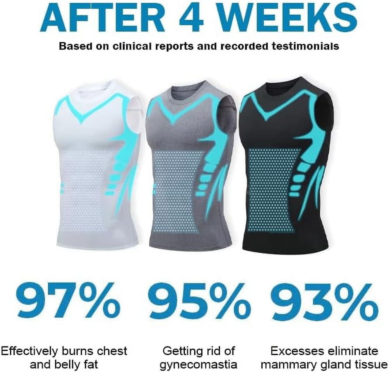Evolv-Off Compression Shirt, V-Boost 2025 New Version Ionic Shaping Sleeveless Shirt for Men Build a Toned Body