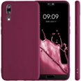 thumbnail image 5 of kwmobile Case Compatible with Huawei P20 Case - Soft Slim Protective TPU Silicone Cover - Bordeaux Violet, 5 of 5