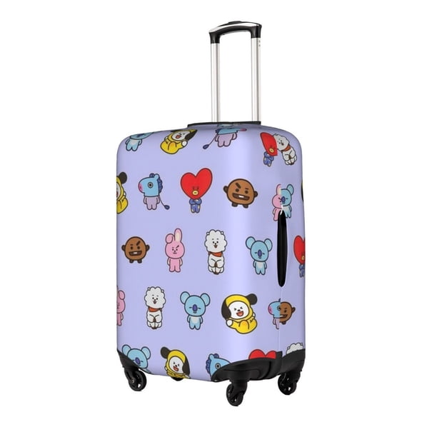 BT21 Funda De Equipaje De Viaje Lavable Protector De Maleta De Dibujos Animados Divertido Compatible Con De 18 A 32 Pulgadas huangjie unisex