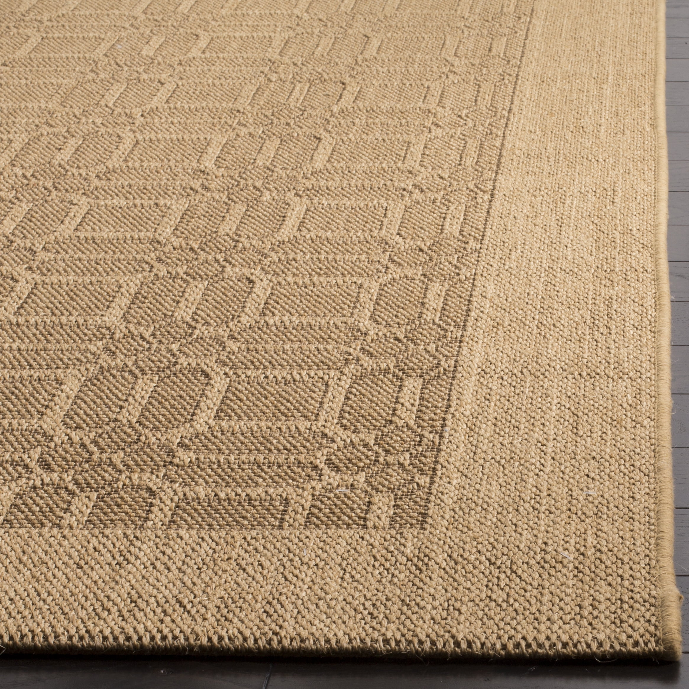 SAFAVIEH Palm Beach Laidley Geometric Runner Rug, Maize, 2' x 8'