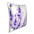 thumbnail image 2 of YFYANG Square Velvet Decorative Throw Pillow, 18"x18" Purple Lavender Watercolor Doodle Pattern Sofa Bed Cushion Pillows, 2 of 7
