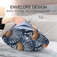 thumbnail image 4 of Yayeee Pillowcase Standard Size Set of 2 Satin Wrinkle Resistant Envelope Pillow Case, Blue Elegant Geometric, 4 of 8