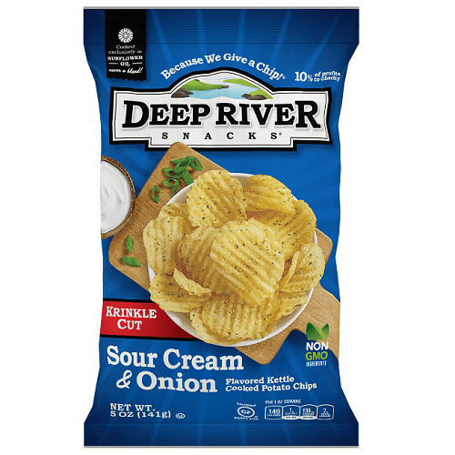 Deep River Snacks Sour Cream & Onion Kettle Chips, 5oz, 12 Ct Walmart